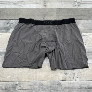 SAXX Quest Quick Dry Mesh Slim Fit Mens Boxer Briefs - Gray - Sz - Large